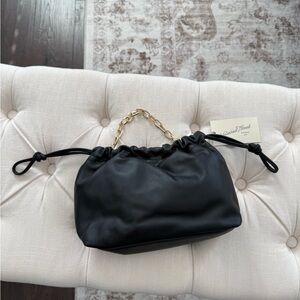 NEW Universal Thread‎ Black Clutch with Removable Gold Chain